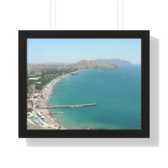 Paradise Bay from Krapust Castle,Cudak,Novie Cvit ,Crimea Framed Poster