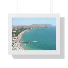 Paradise Bay from Krapust Castle,Cudak,Novie Cvit ,Crimea Framed Poster