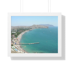 Paradise Bay from Krapust Castle,Cudak,Novie Cvit ,Crimea Framed Poster